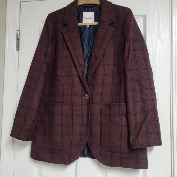 Madewell Larsen Windowpane Size Large. - Picture 4 of 16